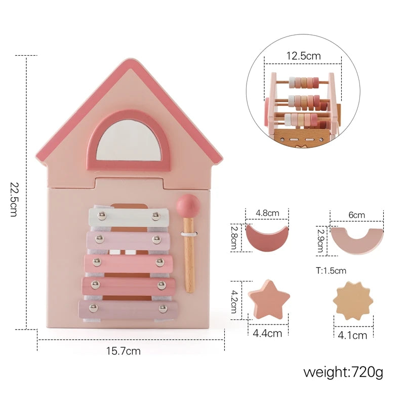 Wooden Multifunctional Activity Cube