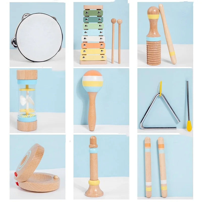 Wooden Percussion Instrument Kit