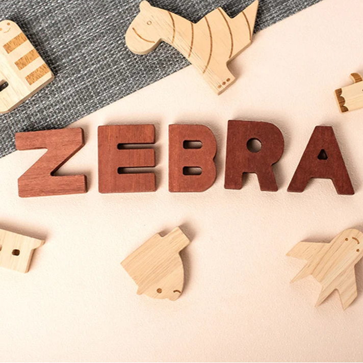 Wooden Alphabet and Number Learning Blocks