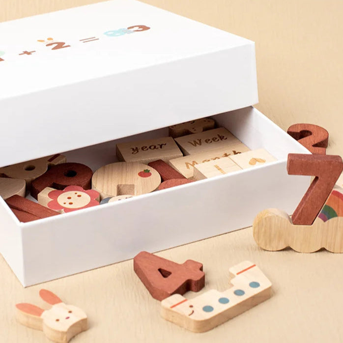 Wooden Alphabet and Number Learning Blocks